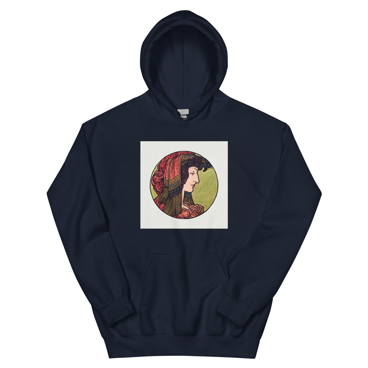 Navy Hoodie Stained Glass Fouquet Mucha I Essential
