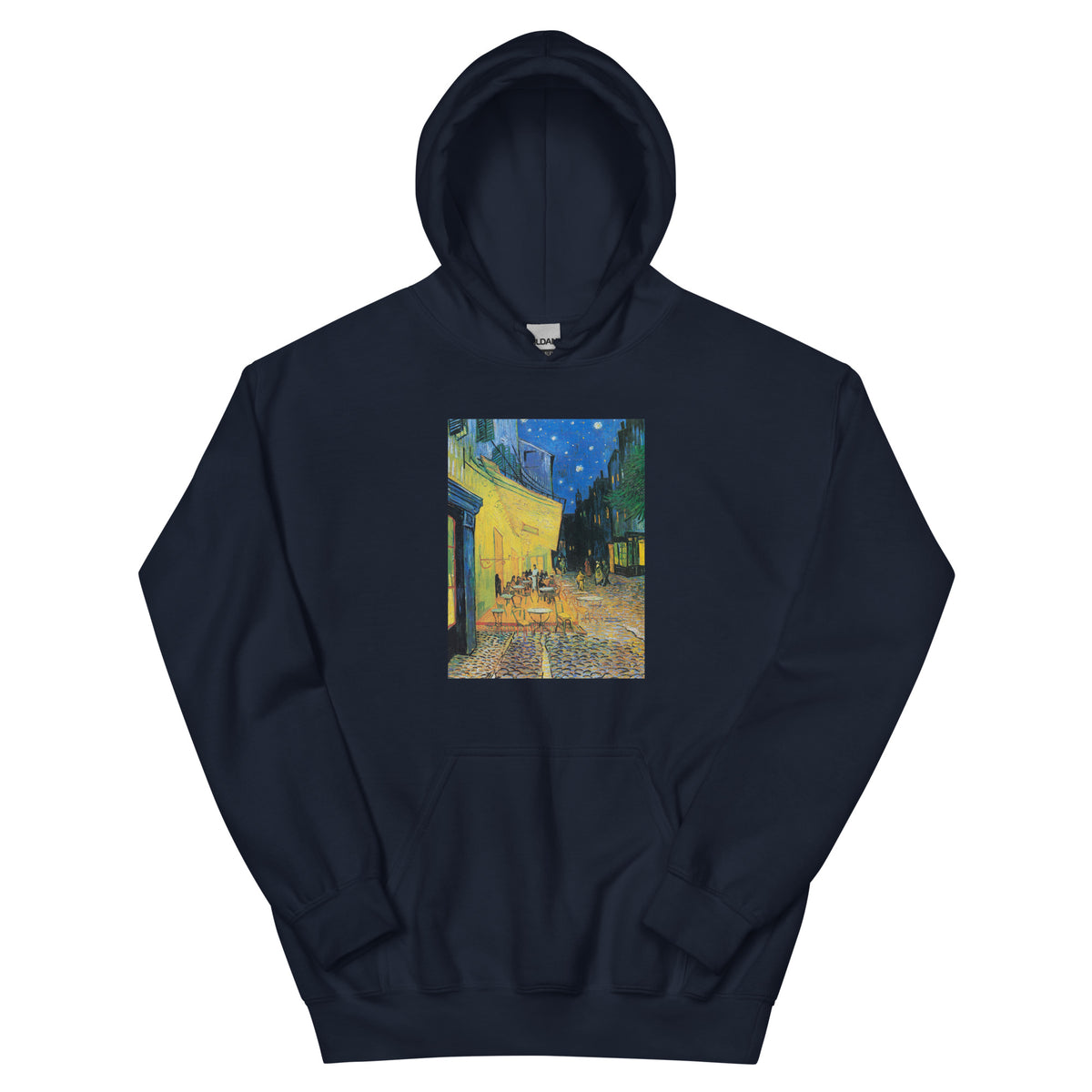 Navy Hoodie Vincent Van Gogh S Cafe Terrace At Night Famous Painting Essential