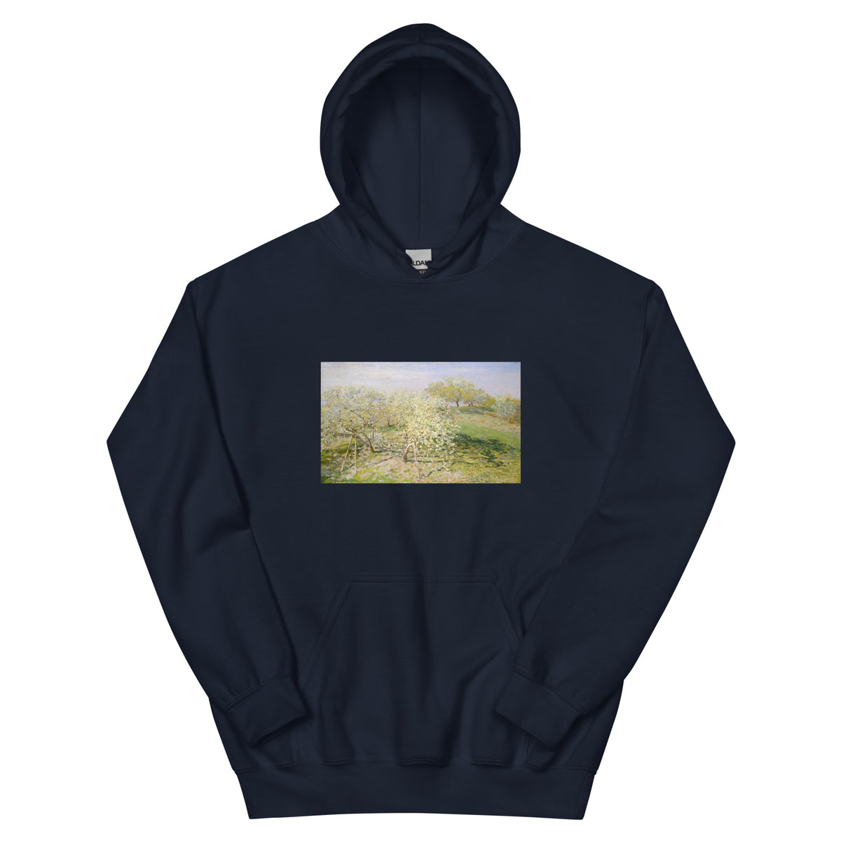 Navy Hoodie Spring Fruit Trees In Bloom Essential