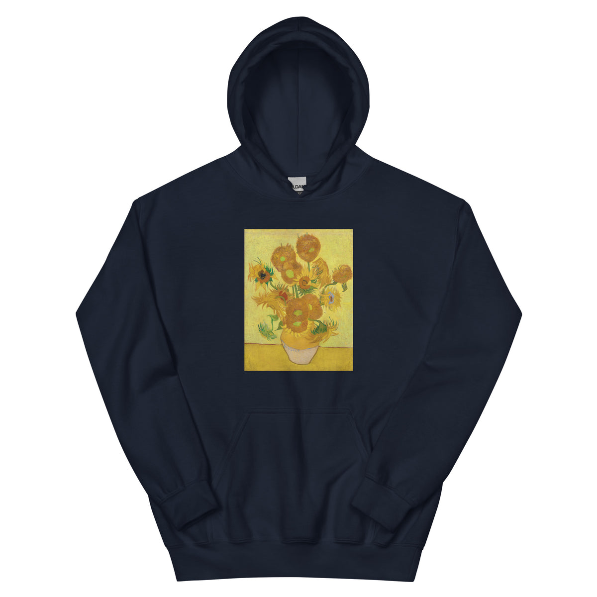 Navy Hoodie Vincent Van Gogh S Sunflowers Famous Painting Essential
