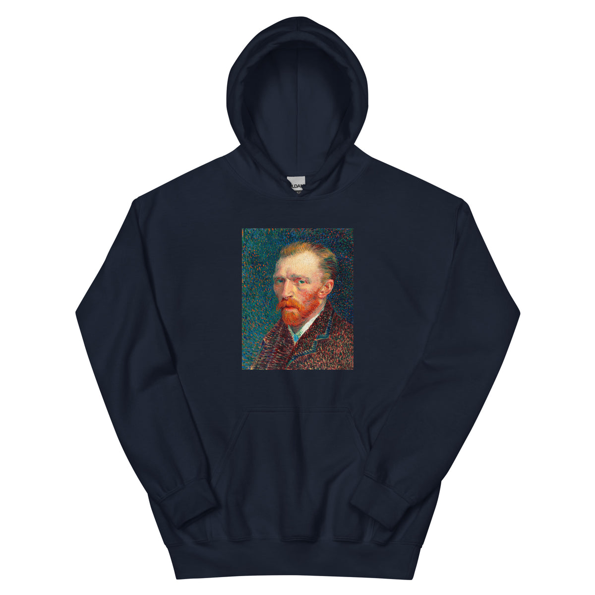 Navy Hoodie Vincent Van Gogh S Self-Portrait Famous Artworks Essential