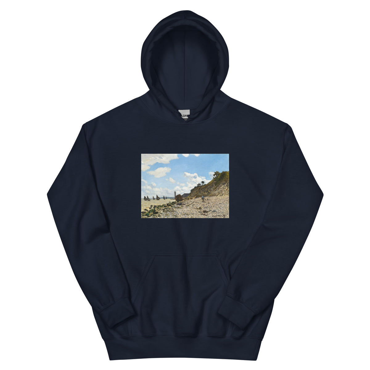 Navy Hoodie The Beach At Honfleur Essential