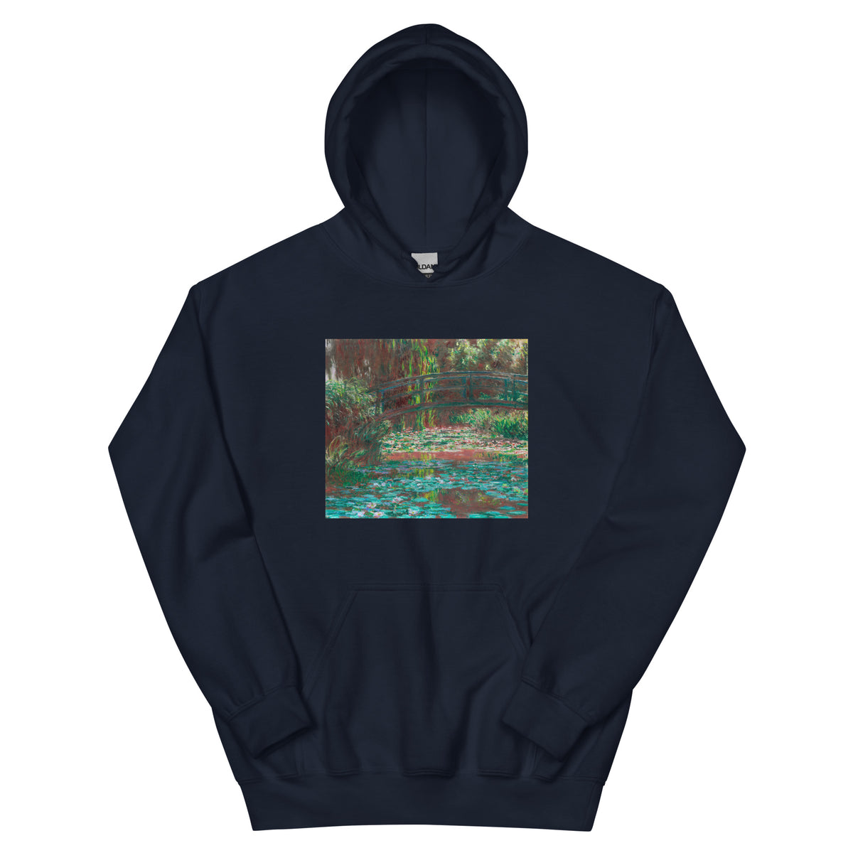 Navy Hoodie Water Lily Pond Essential