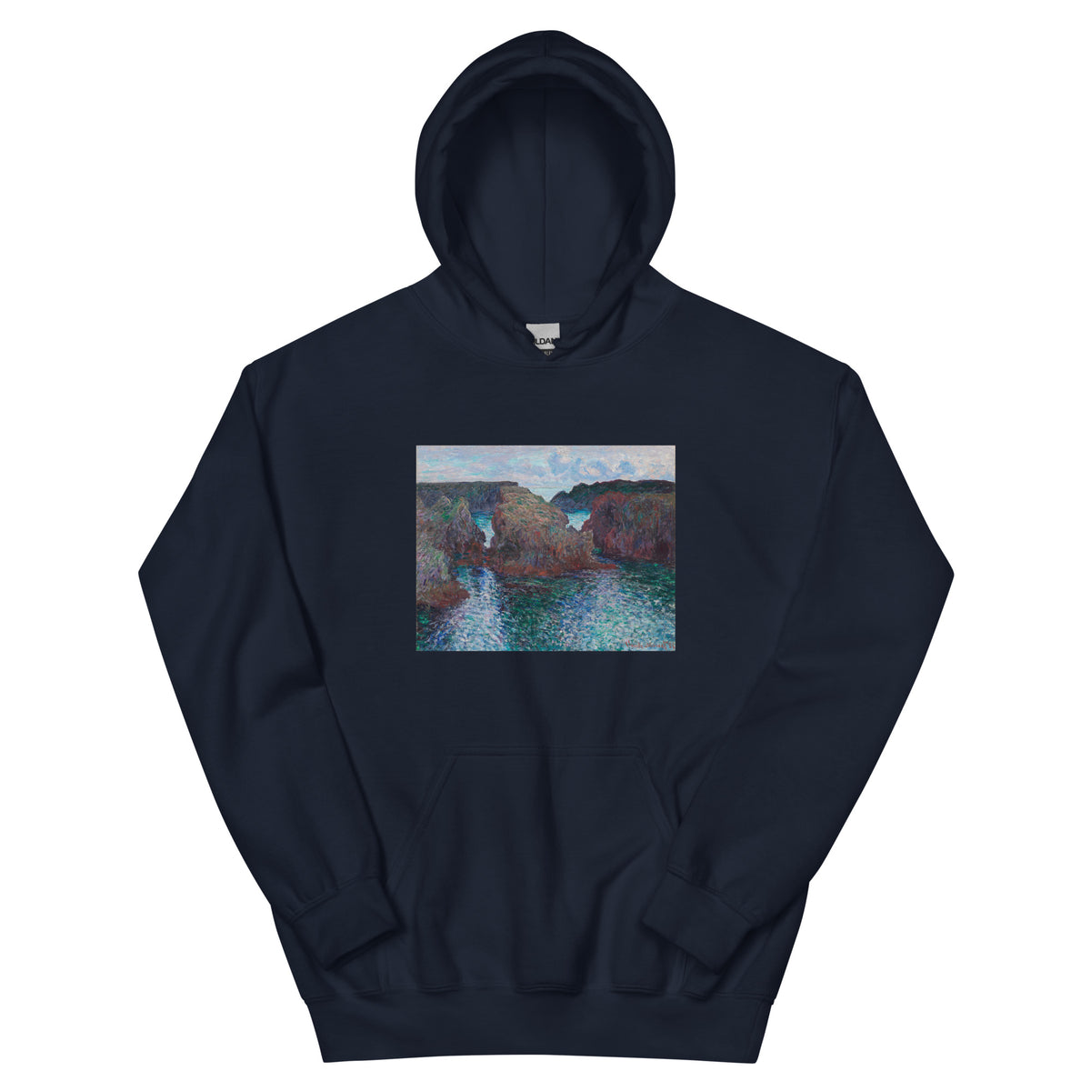 Navy Hoodie Rocks At Port-Goulphar Belle- Icirc Le Essential