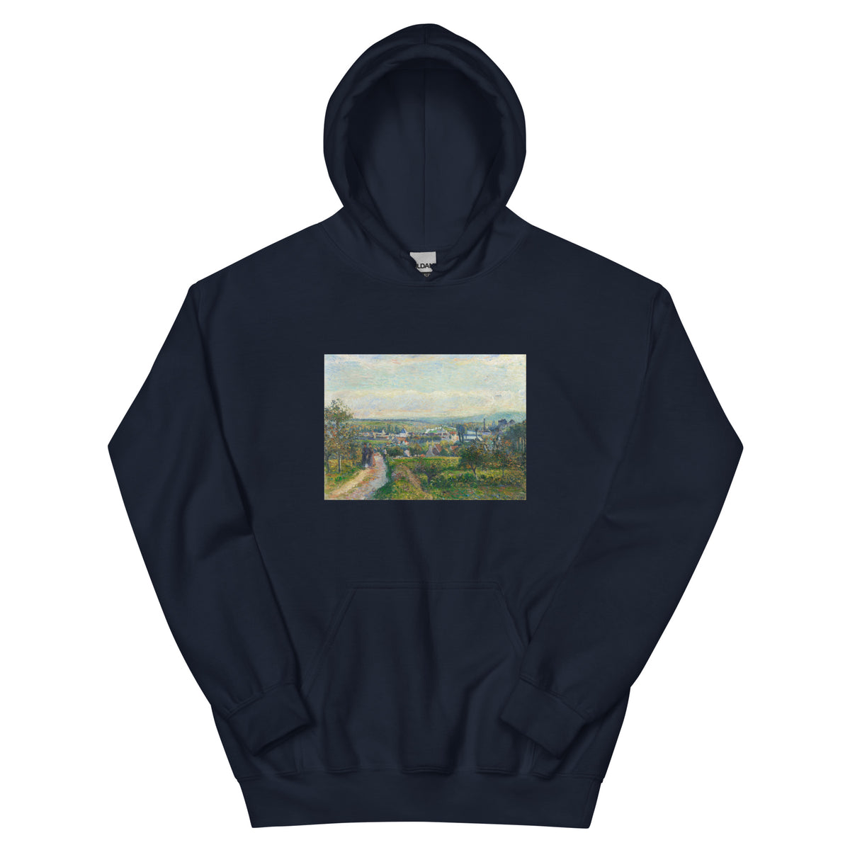 Navy Hoodie View Of Saint-Ouen-L Aumone Essential