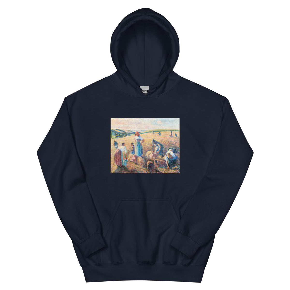 Navy Hoodie The Gleaners Painting In High Resolution Essential