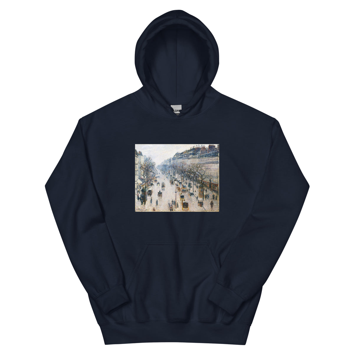 Navy Hoodie The Boulevard Montmartre On A Winter Morning Essential
