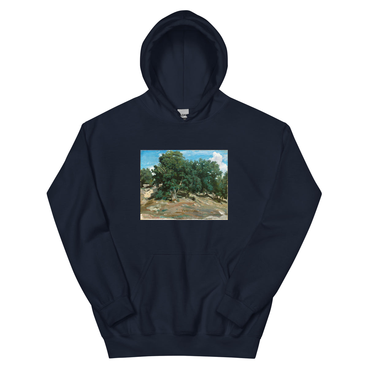 Navy Hoodie Fontainebleau Oak Trees At Bas-Breau 1832 Or 1833 Essential