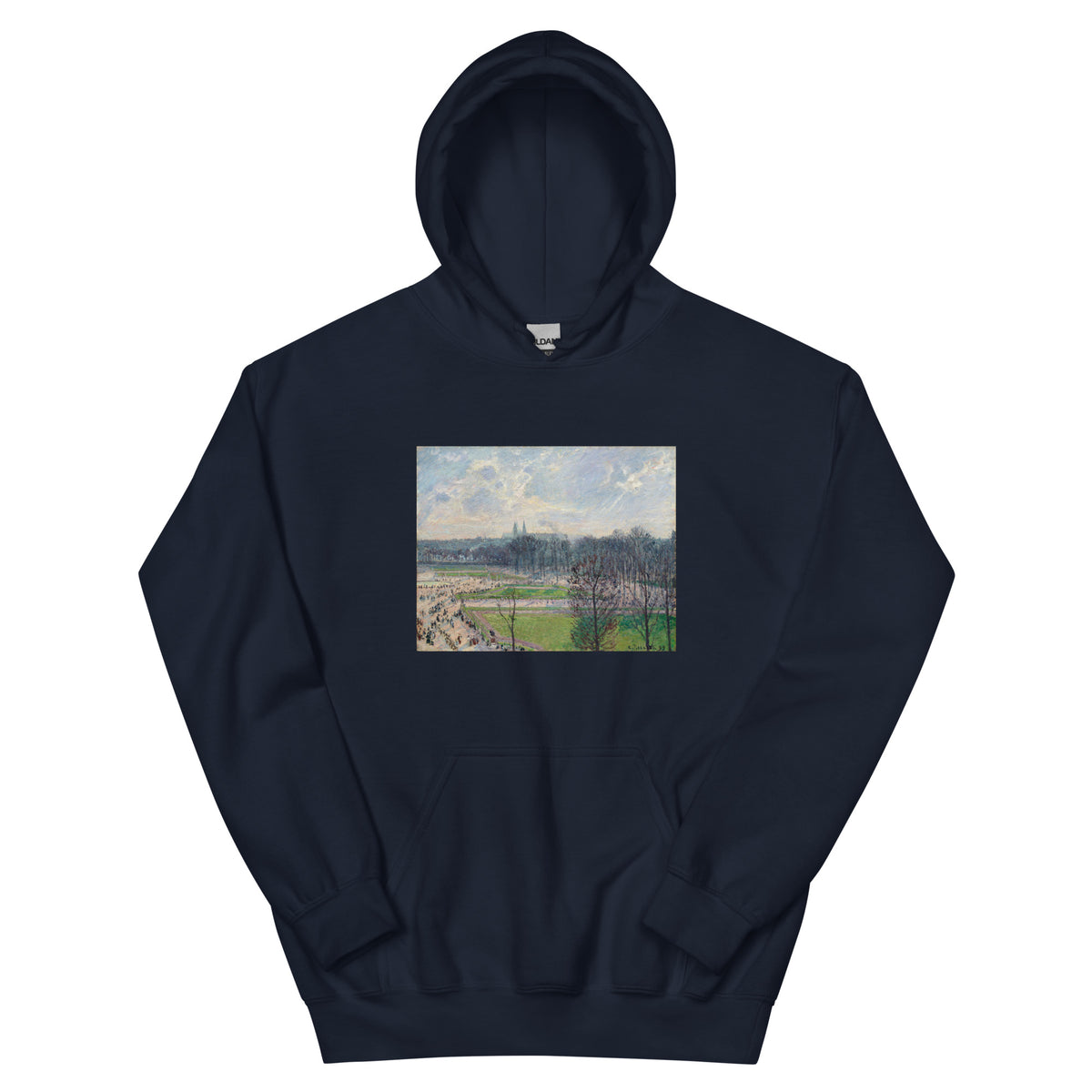 Navy Hoodie The Garden Of The Tuileries On A Winter Afternoon Essential