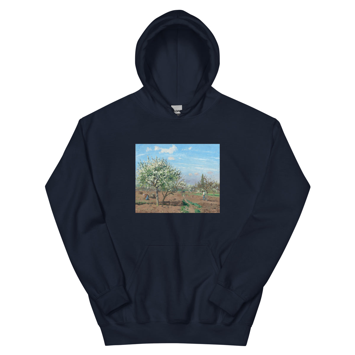 Navy Hoodie Orchard In Bloom Louveciennes Essential