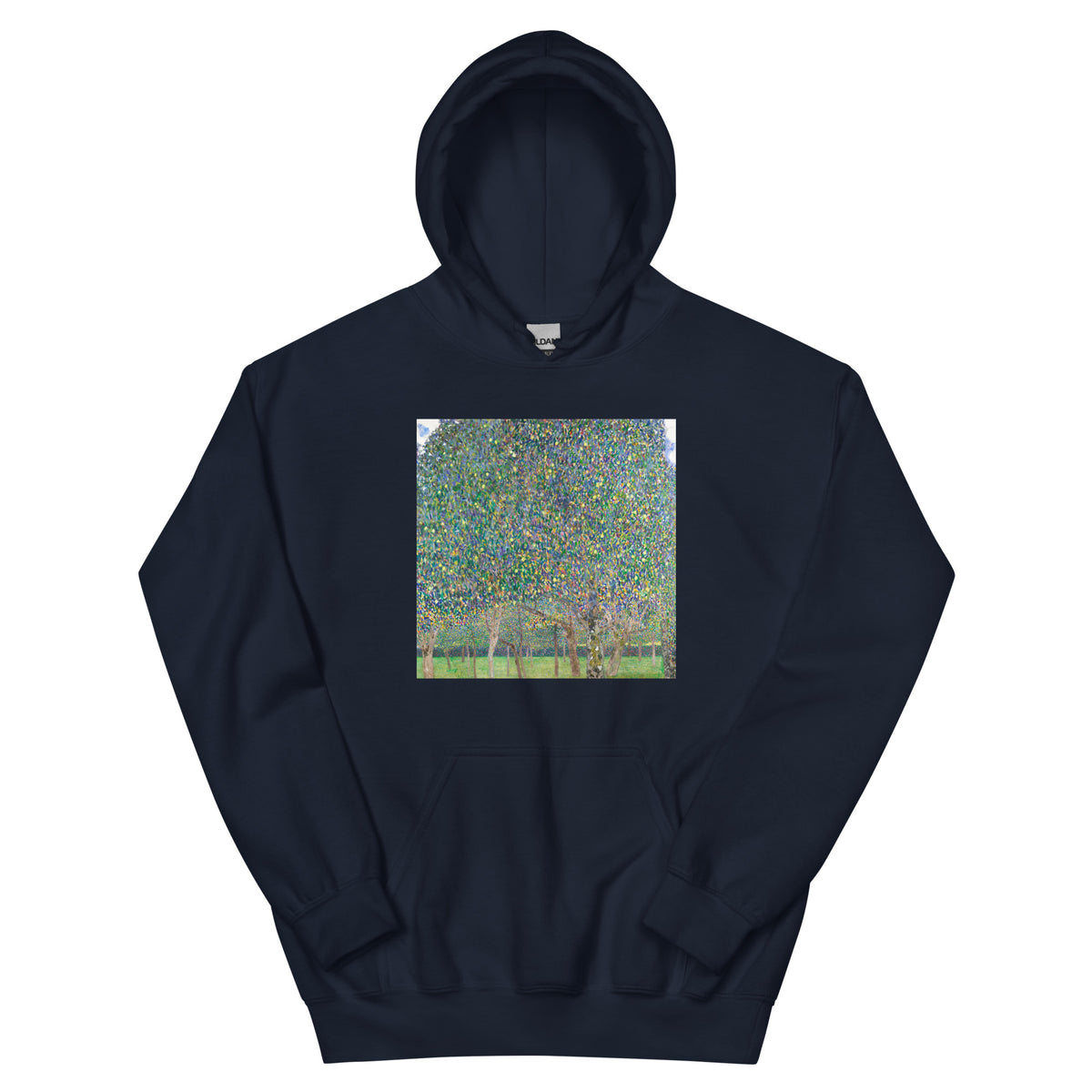 Navy Hoodie Gustav Klimt Pear Tree Famous Painting Essential