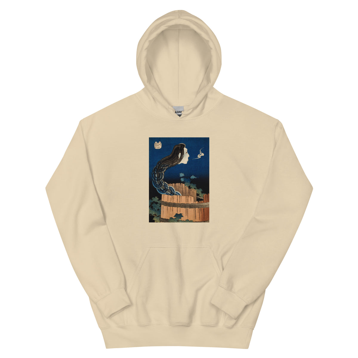 Sand Hoodie The Plate Mansion - Katsushika Hokusai 1760 Essential