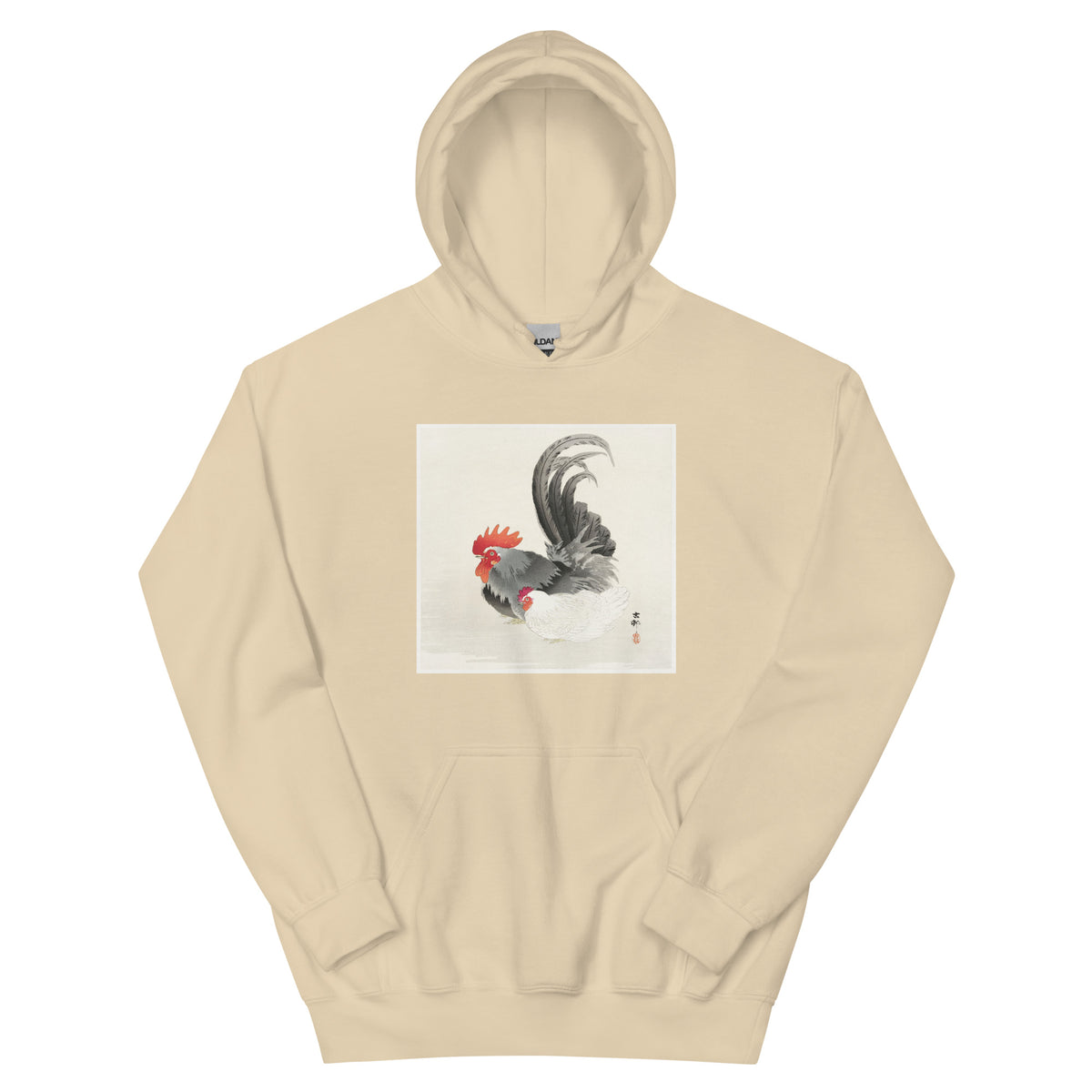 Sand Hoodie Chicken And Cock - Ohara Koson 1900 Essential
