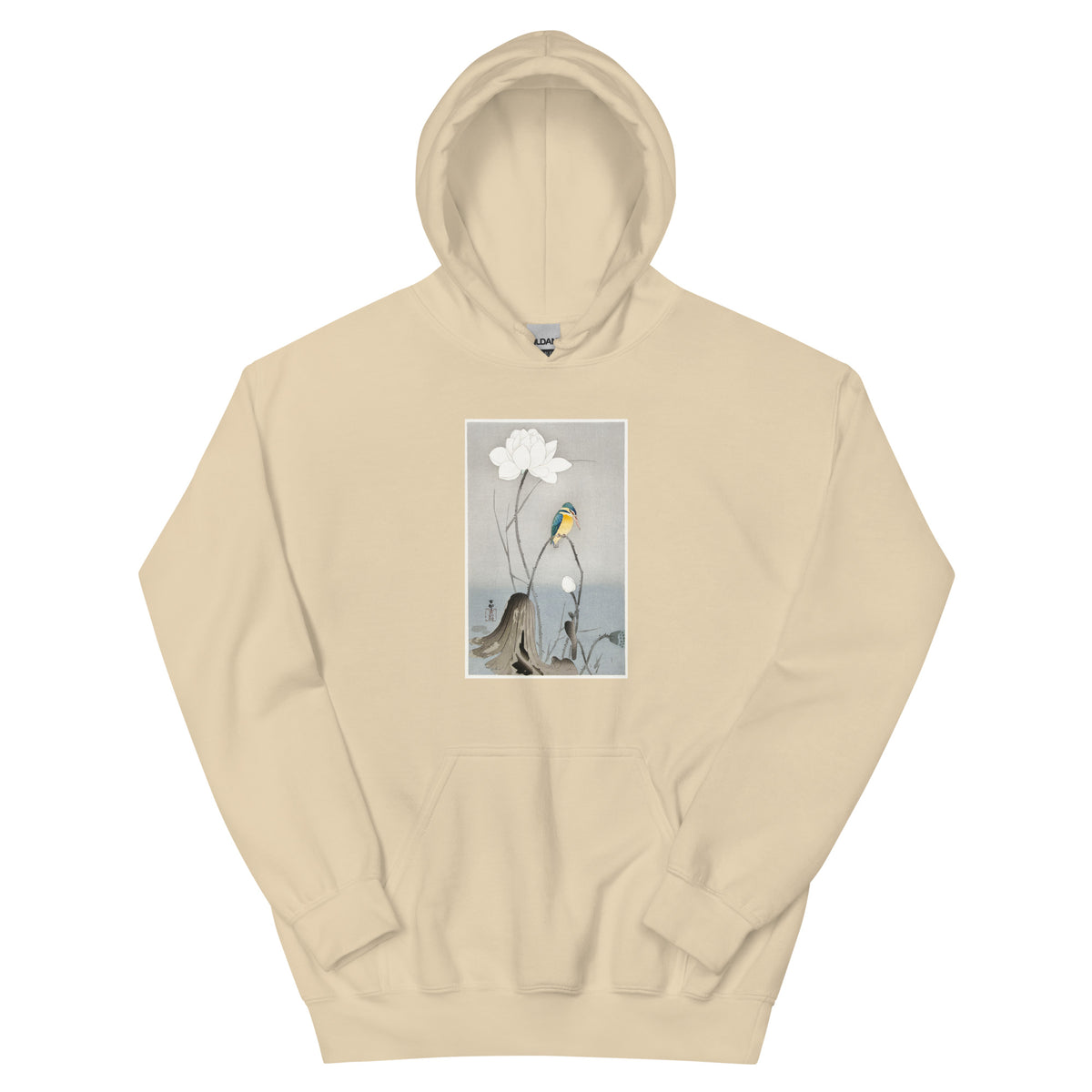 Sand Hoodie Kingfisher With Lotus Flower - Ohara Koson 1900 Essential