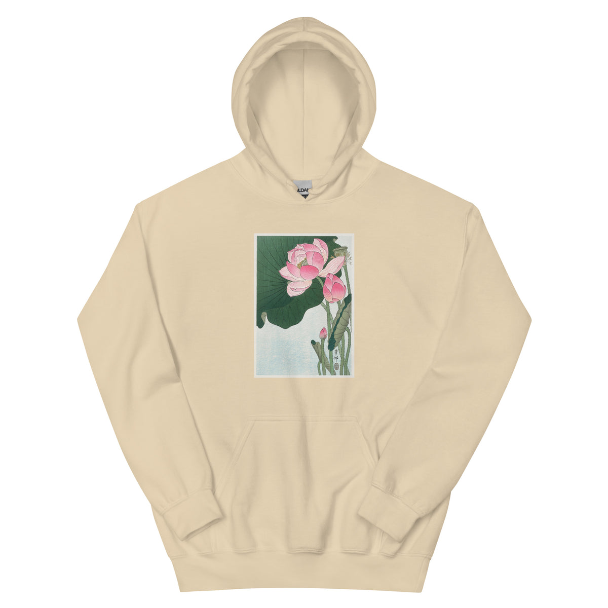 Sand Hoodie Blooming Lotus Flowers - Ohara Koson 1920 Essential
