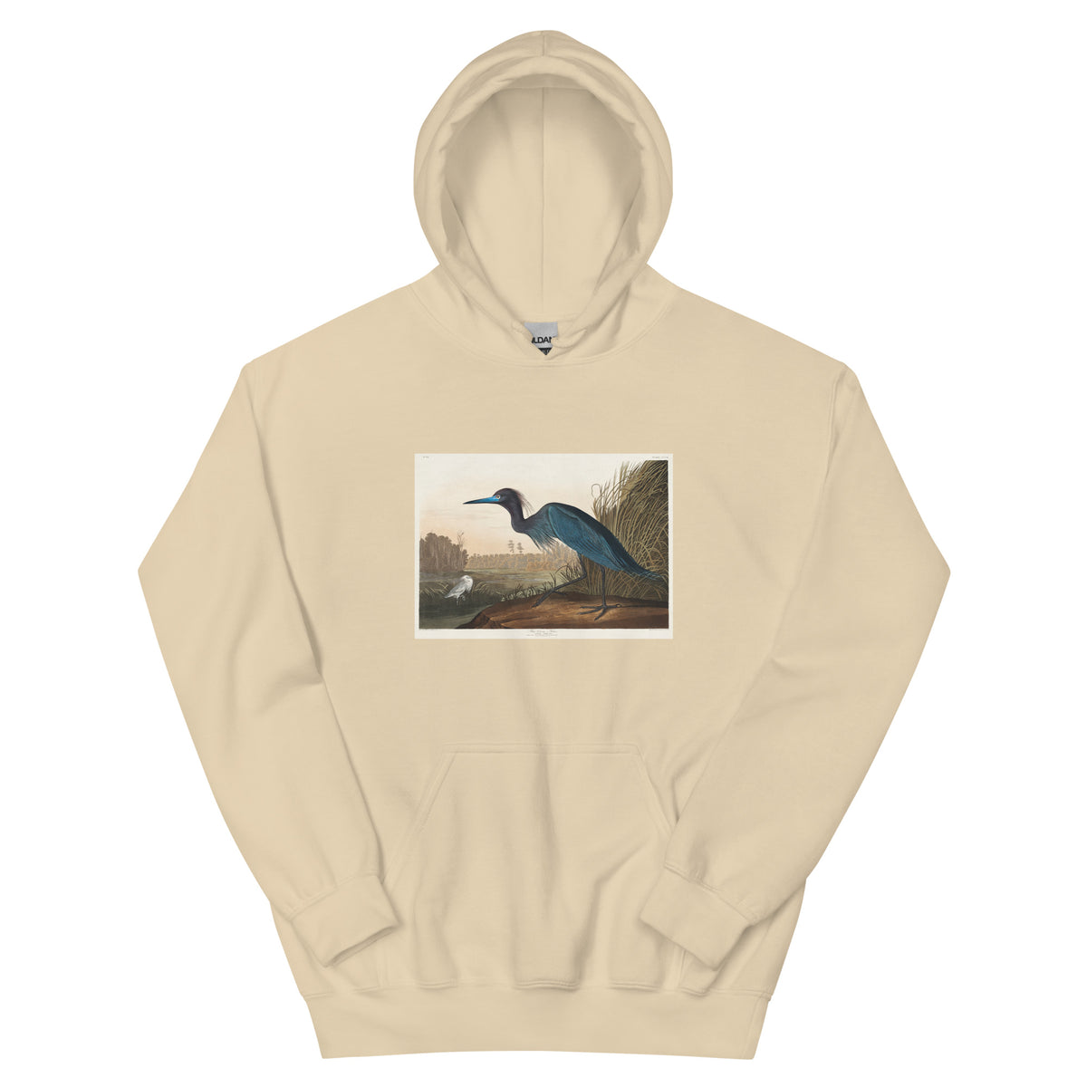 Sand Hoodie Blue Crane Or Heron Essential