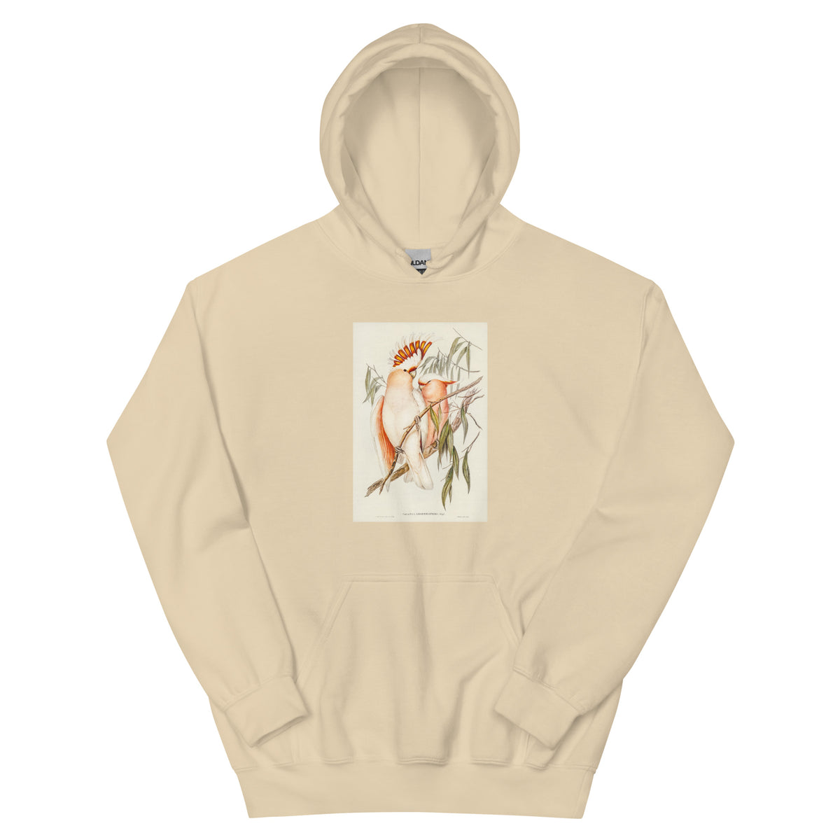 Sand Hoodie Leadbeater S Cockatoo Cacatua Leadbeaterii Illustrated - Elizabeth Gould 1804 Essential