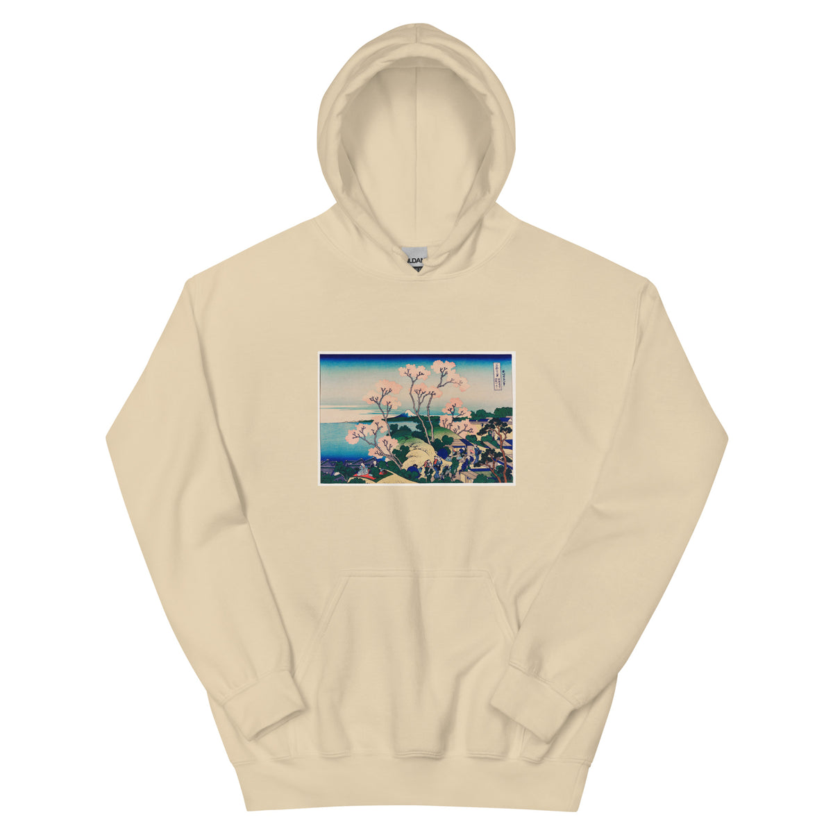 Sand Hoodie Goten-Yama Hill Shinagawa On The Tokaido - Katsushika Hokusai 1760 Essential
