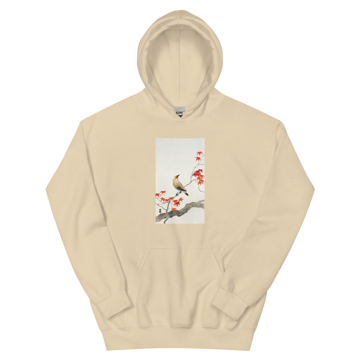 Sand Hoodie Japanese Plague Bird On Maple - Ohara Koson 1900 Essential