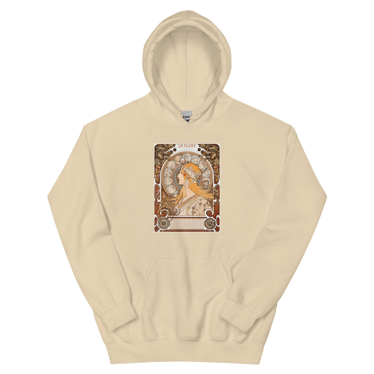 Sand Hoodie Alphonse Maria Mucha S Zodiaque Or La Plume Famous Art Nouveau Artwork Essential