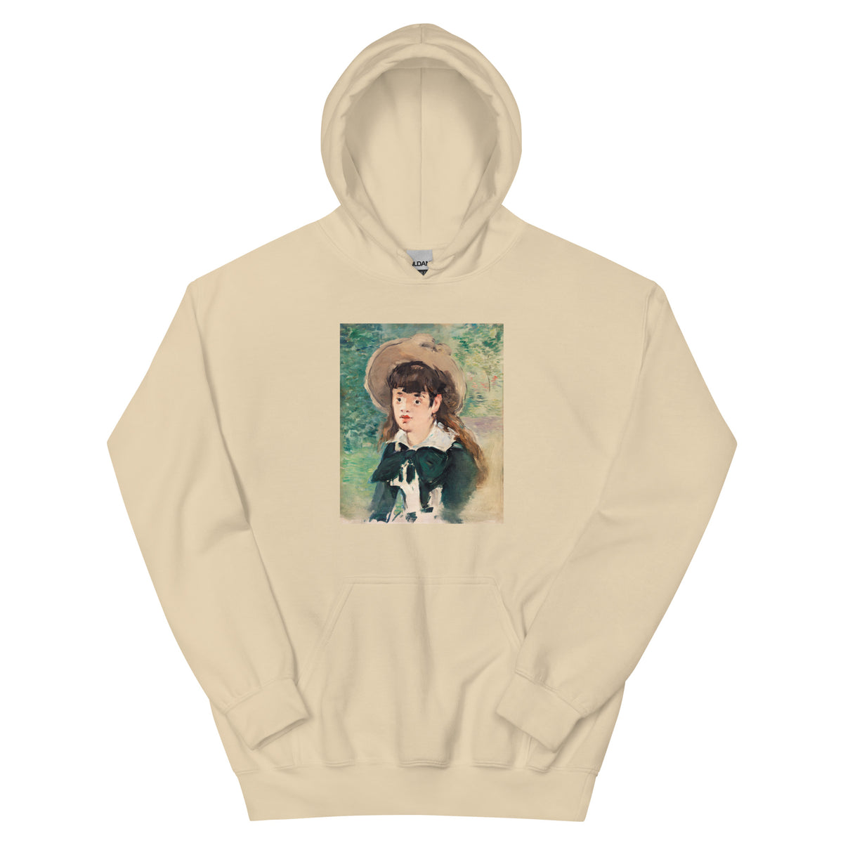 Sand Hoodie Young Girl On A Bench Fillette Sur Un Banc Painting In High Resolution Essential