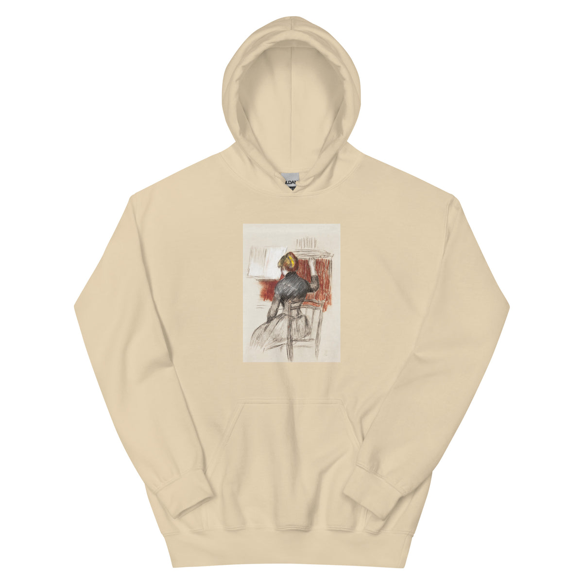 Sand Hoodie Woman At A Piano Essential