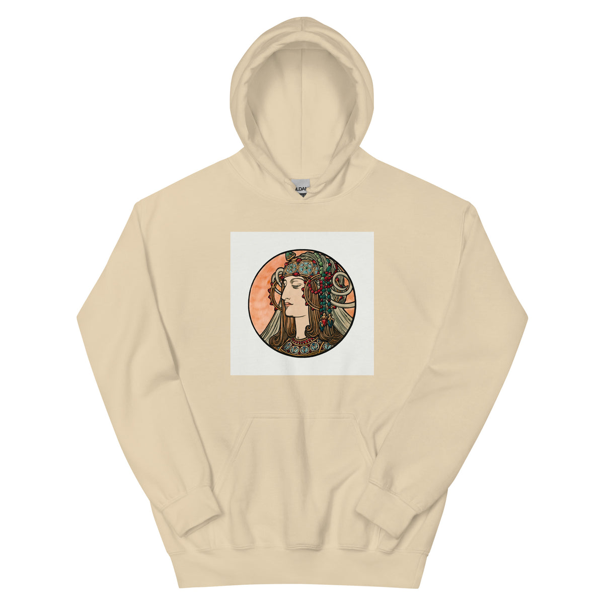 Sand Hoodie Stained Glass Fouquet Mucha VI Essential