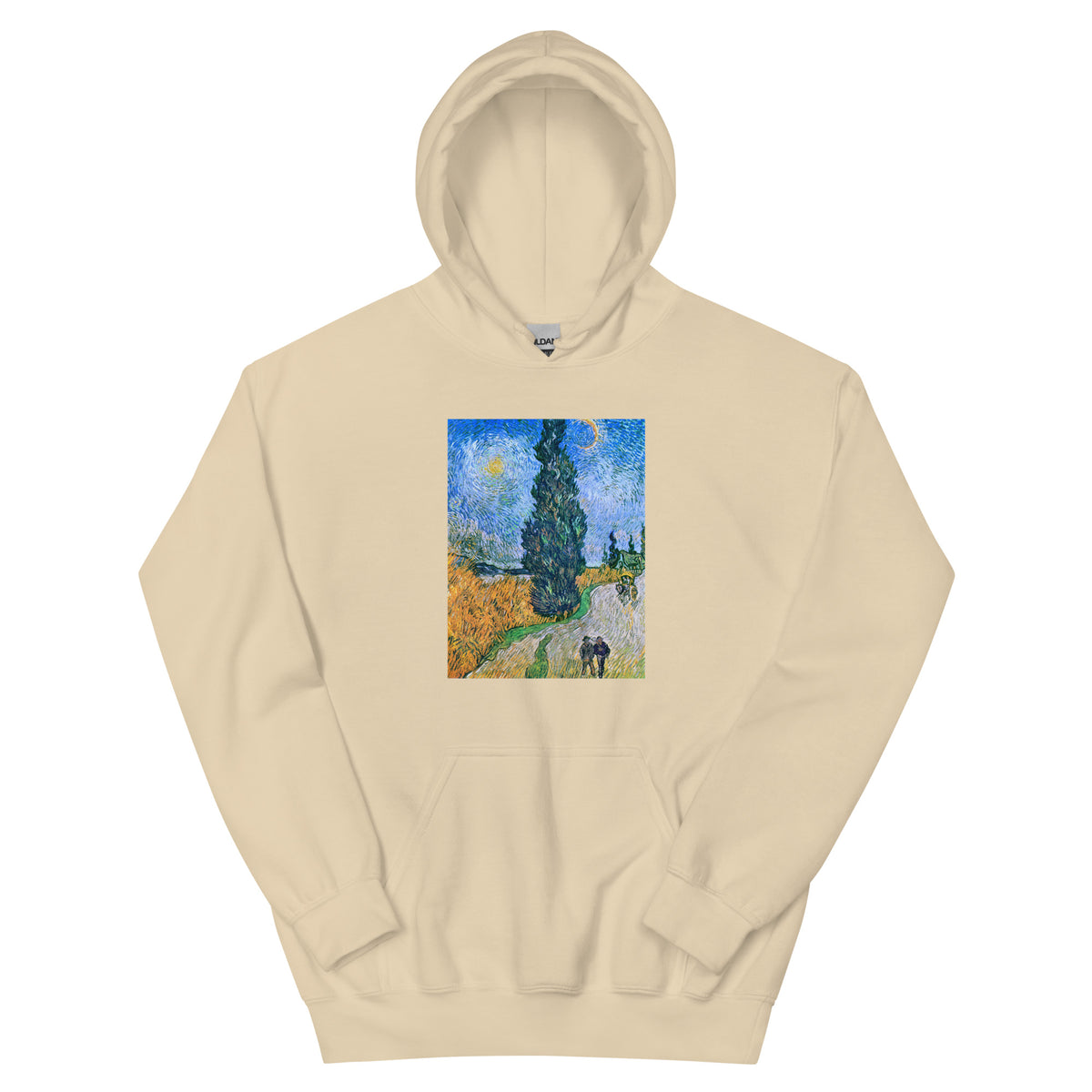Sand Hoodie Vincent Van Gogh S Road With Cypress And Star Famous Painting Essential