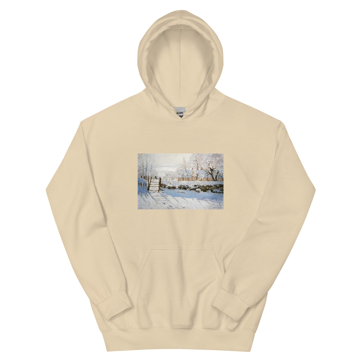 Sand Hoodie Claude Monet S The Magpie Famous Painting Essential