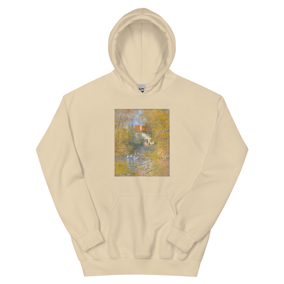 Sand Hoodie Claude Monet S The Geese Famous Painting Essential