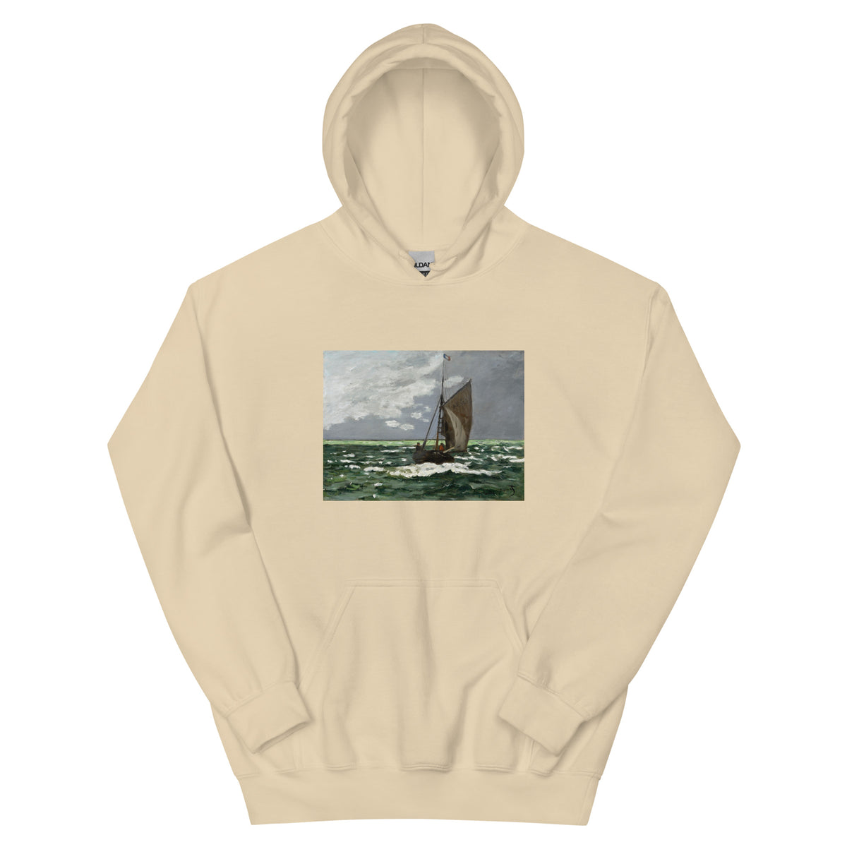 Sand Hoodie Claude Monet S Seascape Storm Famous Painting Essential