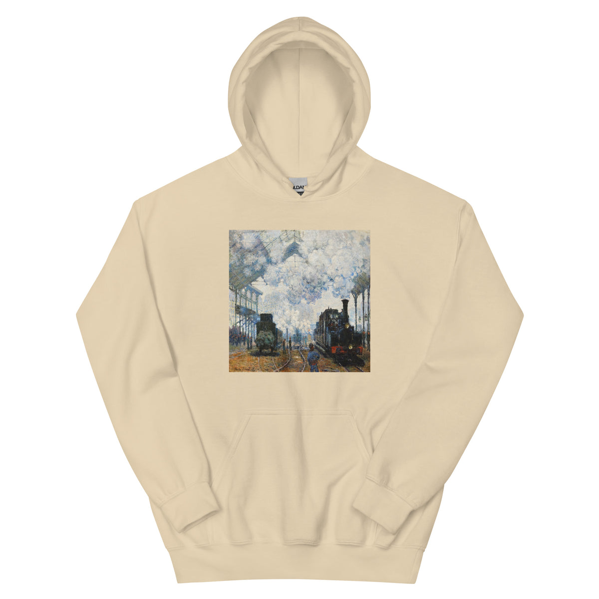 Sand Hoodie Claude Monet S Arrival Of The Normandy Train Famous Painting Essential