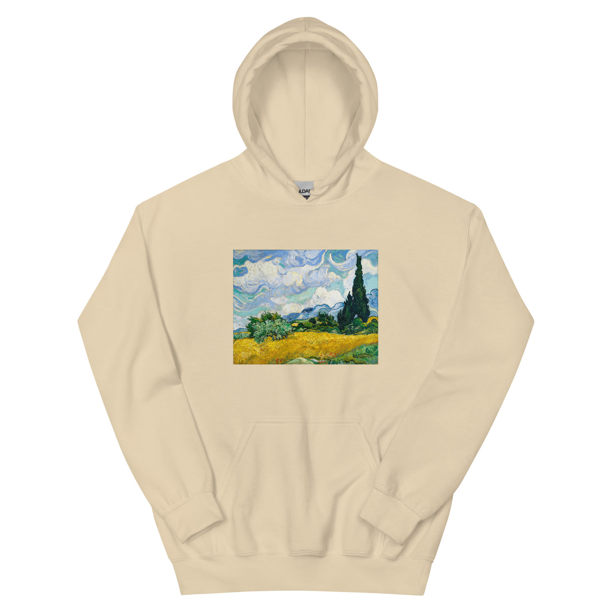 Sand Hoodie Vincent Van Gogh S Wheat Field With Cypresses Famous Painting Essential