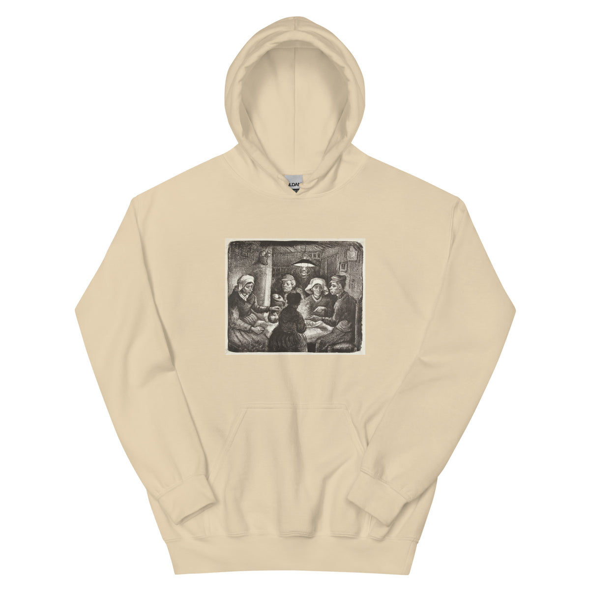 Sand Hoodie Composition Lithograph Of The Potato Eaters De Aardappeleters 1885 Essential