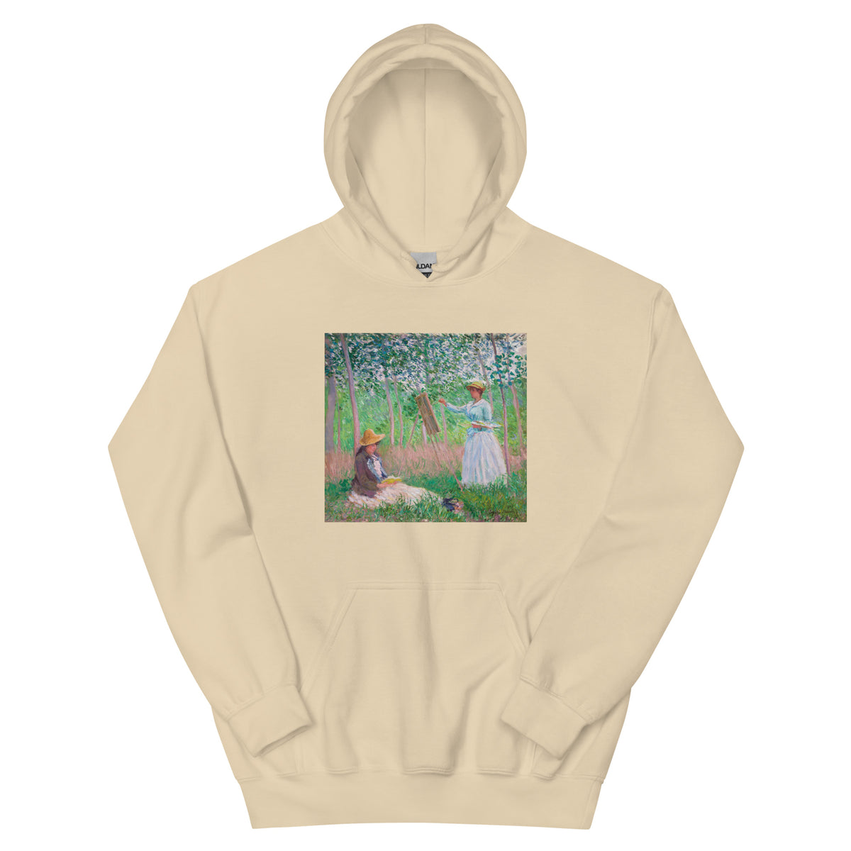 Sand Hoodie In The Woods At Giverny Blanche Hoschede At Her Easel With Suzanne Hoschede Reading Essential