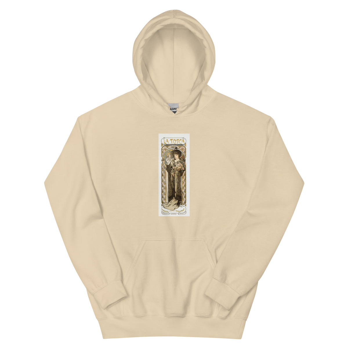 Sand Hoodie La Tosca Sarah Bernhardt - Alphonse Maria Mucha 1869 Essential