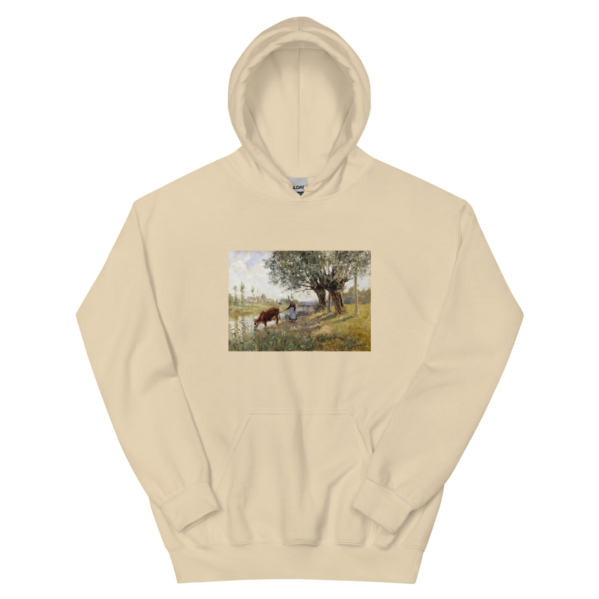 Sand Hoodie Countryside Near Grez-Sur-Loing Painting In High Resolution Essential