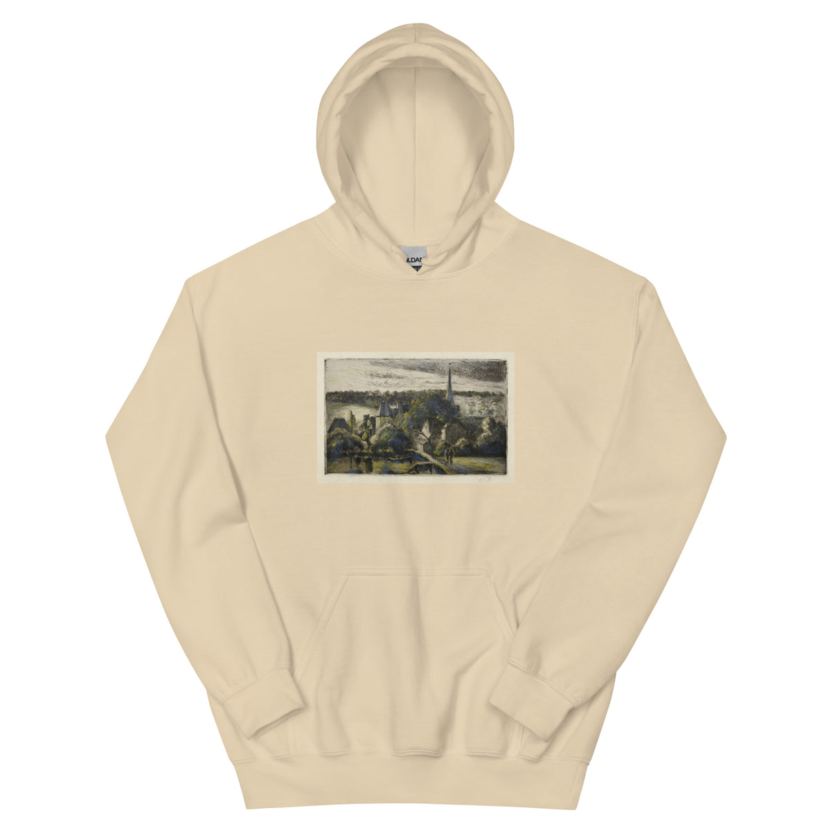 Sand Hoodie Church And Farm At Eragny Essential