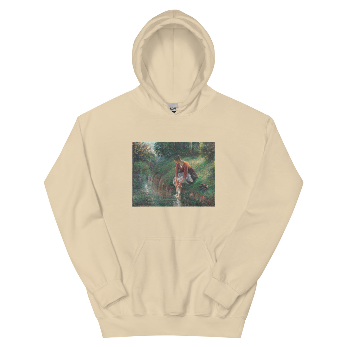 Sand Hoodie Woman Bathing Her Feet In A Brook Essential