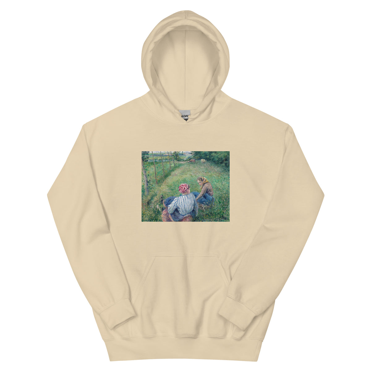 Sand Hoodie Young Peasant Girls Resting In The Fields Near Pontoise Essential