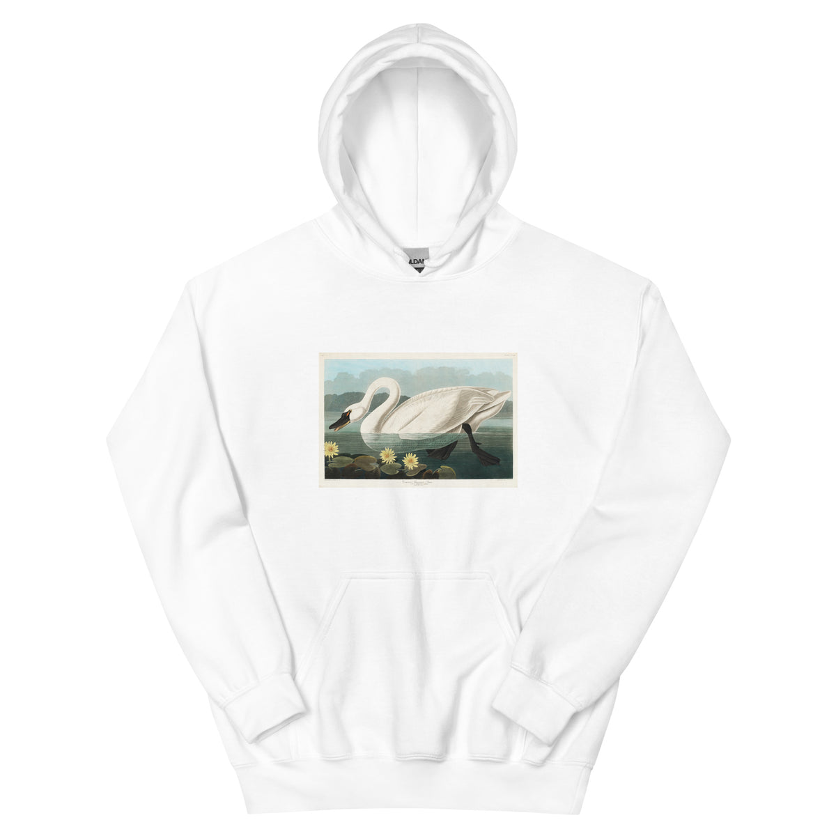 White Hoodie Common American Swan - John James Audubon 1827 Essential