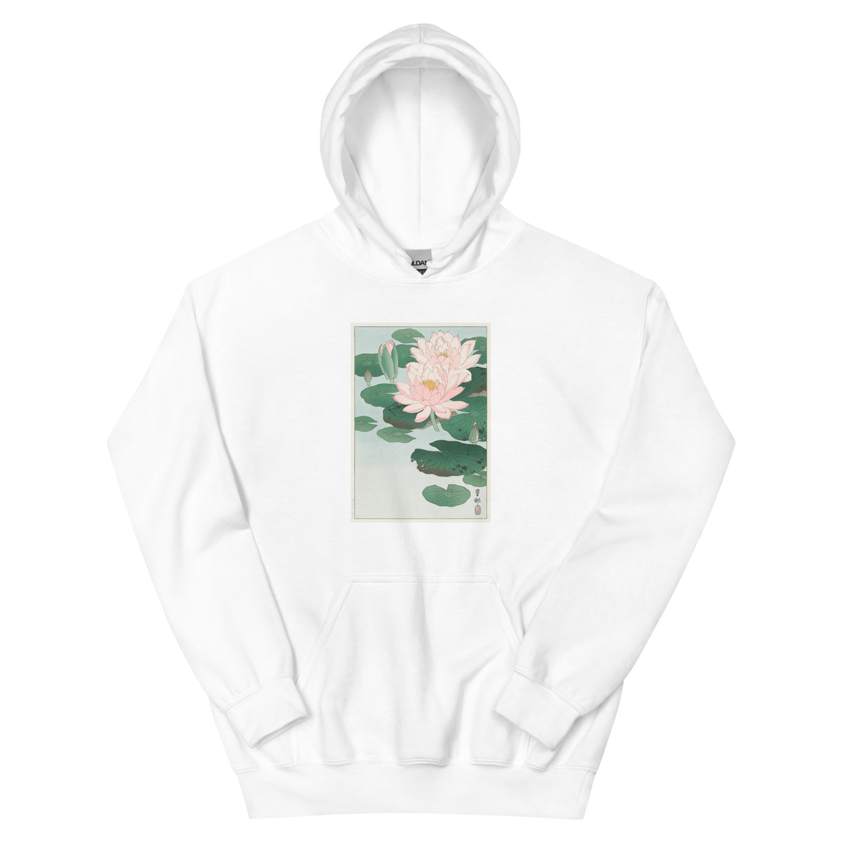 White Hoodie Water Lily - Ohara Koson 1920 Essential