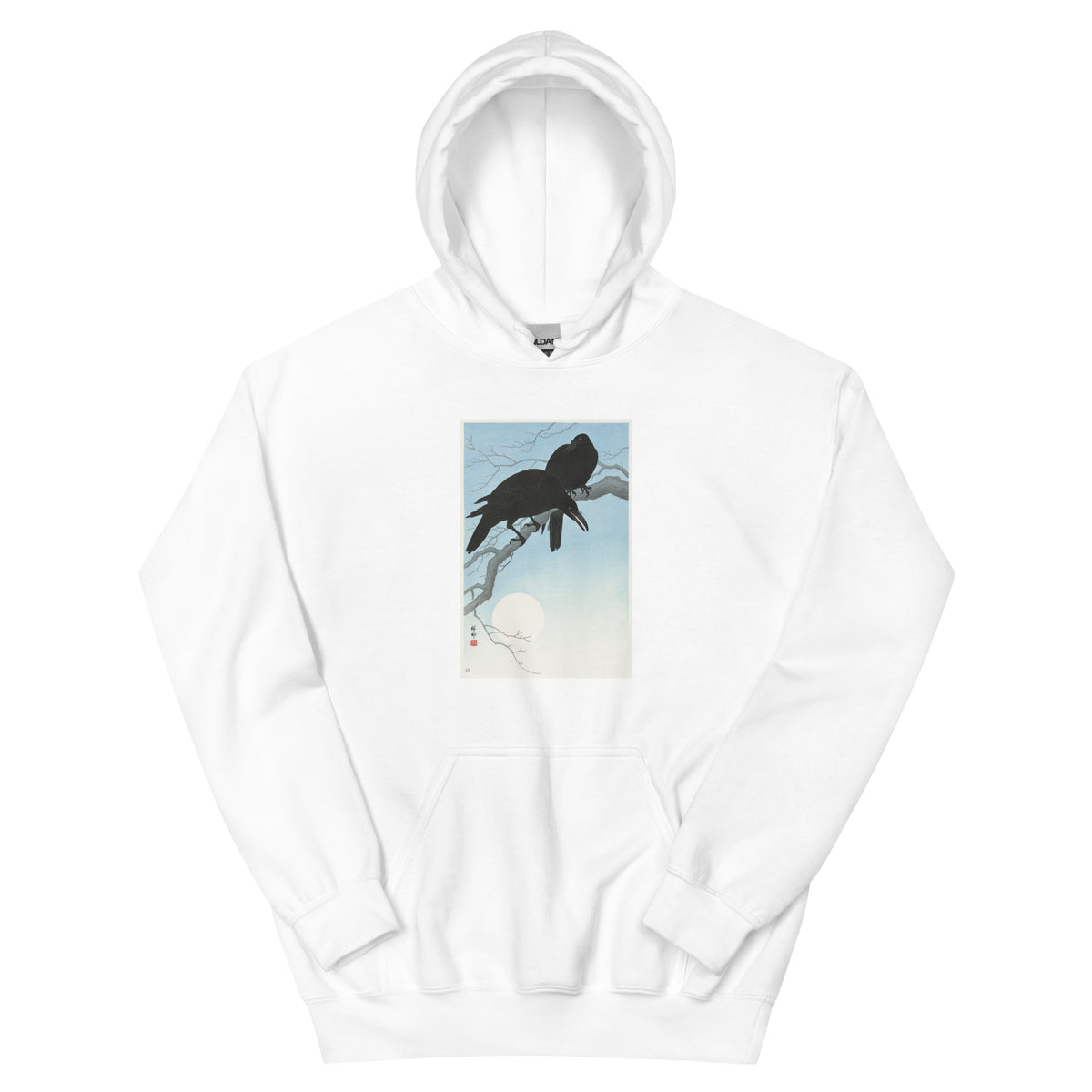 White Hoodie Two Crows On A Branch - Ohara Koson 1927 Essential