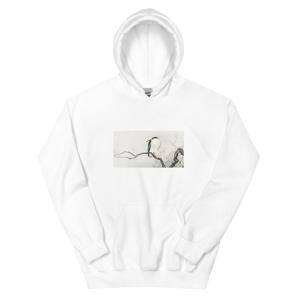 White Hoodie Quack On Erratic Branch - Ohara Koson 1900 Essential