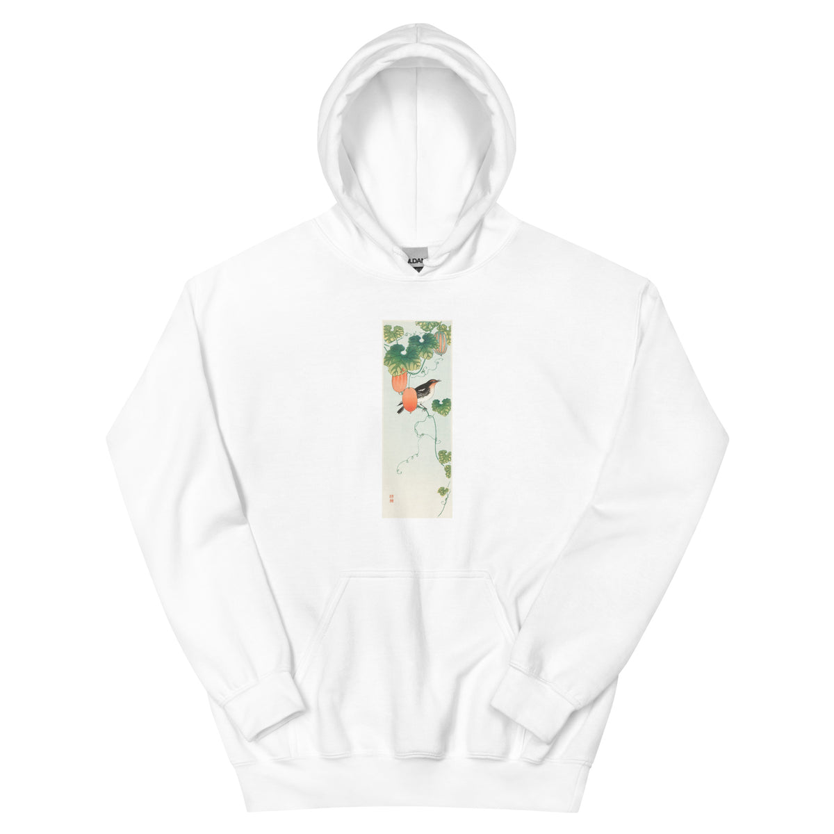 White Hoodie Songbird In Cucumber Plant - Ohara Koson 1925 Essential