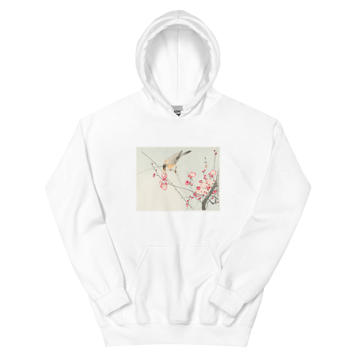 White Hoodie Songbird On Blossom Branch - Ohara Koson 1900 Essential