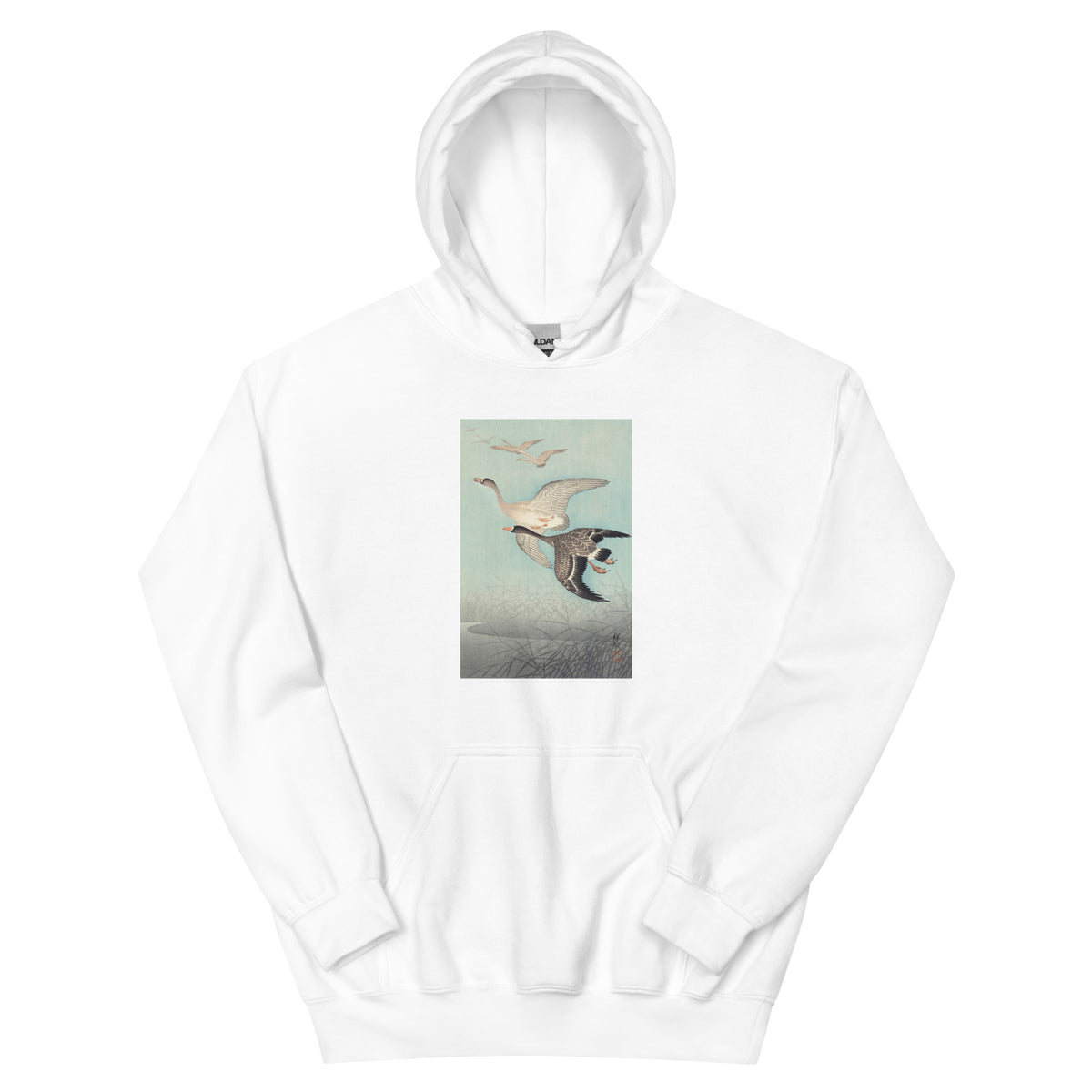 White Hoodie Great Geese In Flight - Ohara Koson 1925 Essential
