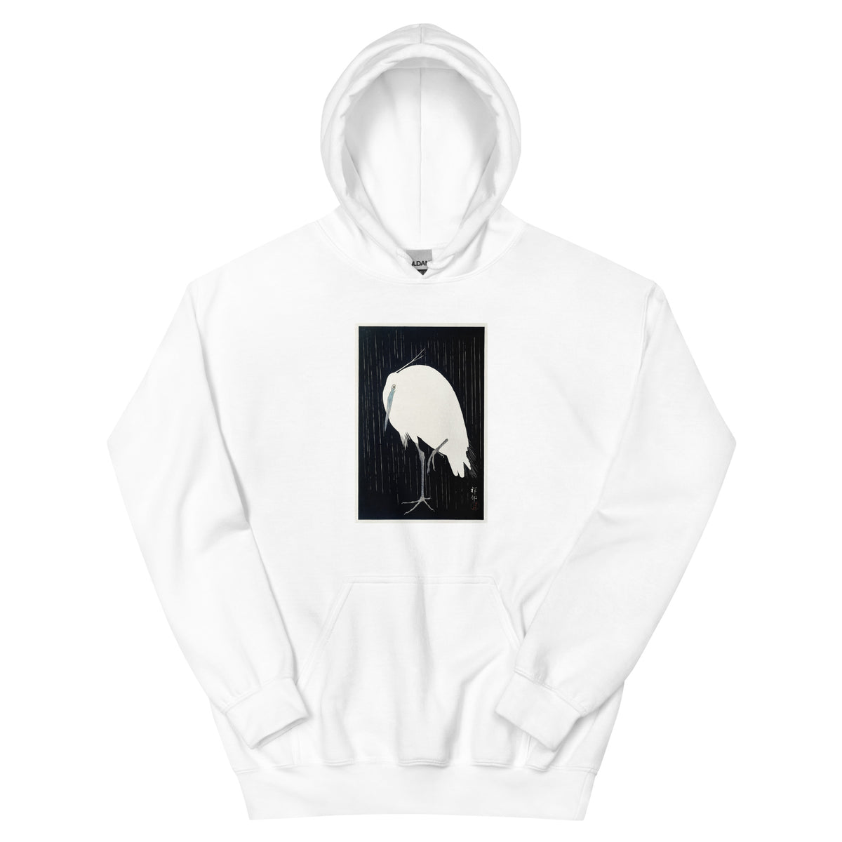 White Hoodie Egret In The Rain - Ohara Koson 1925 Essential