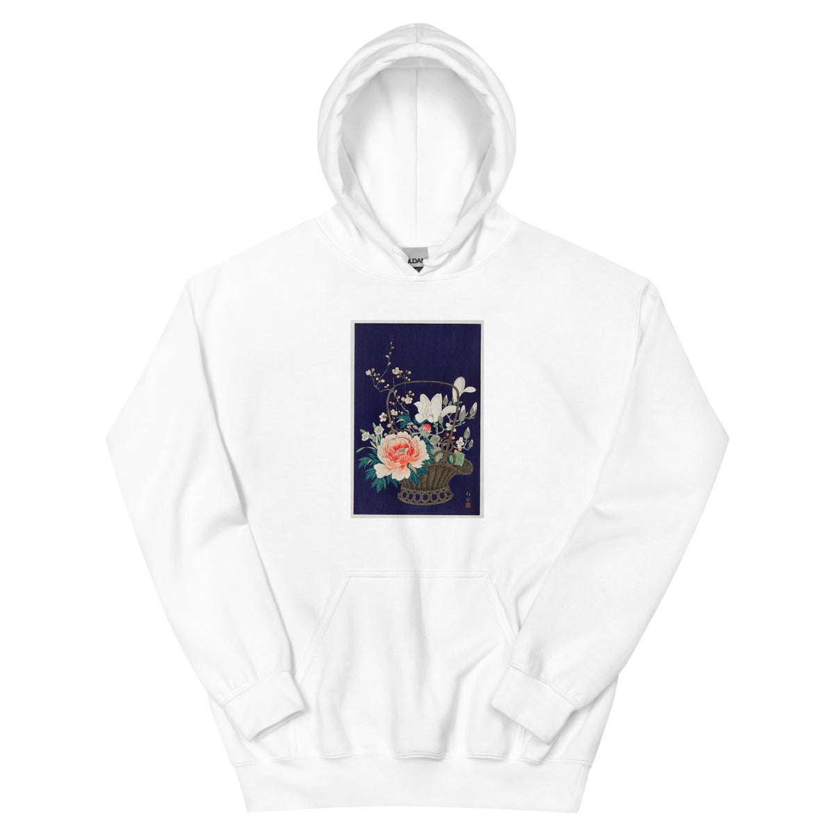 White Hoodie Bamboo Flower Basket - Ohara Koson 1932 Essential