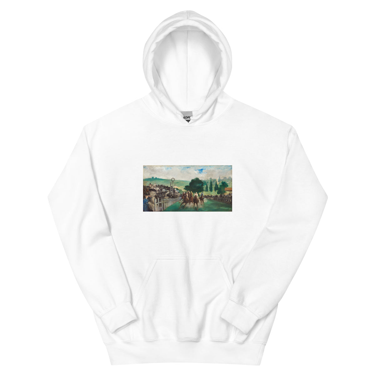 White Hoodie The Races At Longchamp Painting In High Resolution Essential